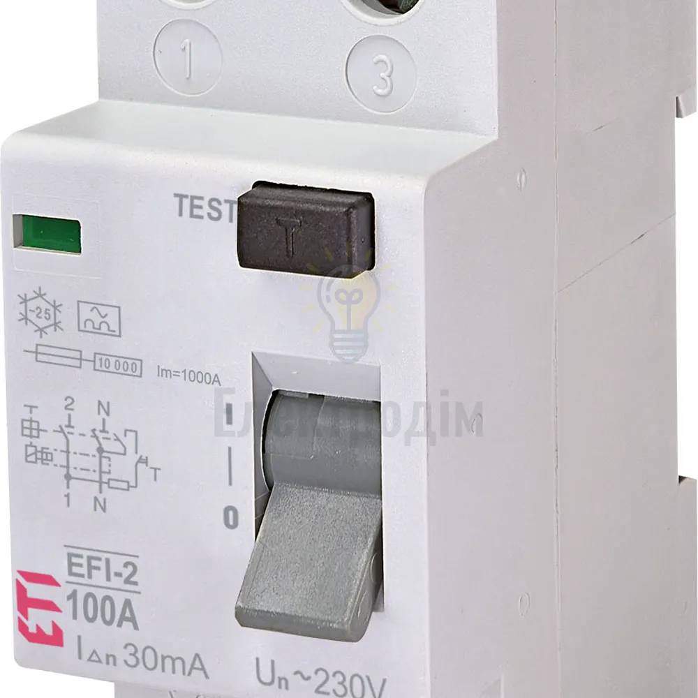 Реле диференційне (ПЗВ) EFI-2 100/0,03 тип A (10kA) 2062530 