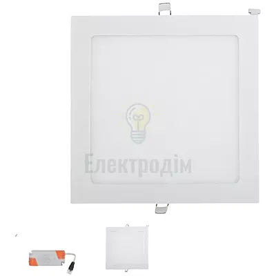 LED Панель квадрат 24w  4000K IP20 DLS-24N Luxel — купити в Електродім