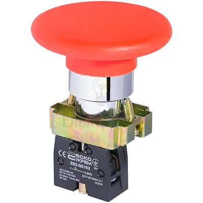 XB2-BR42 Кнопка грибок (d 60 мм) Стоп червона A0140010015 — купити в Електродім