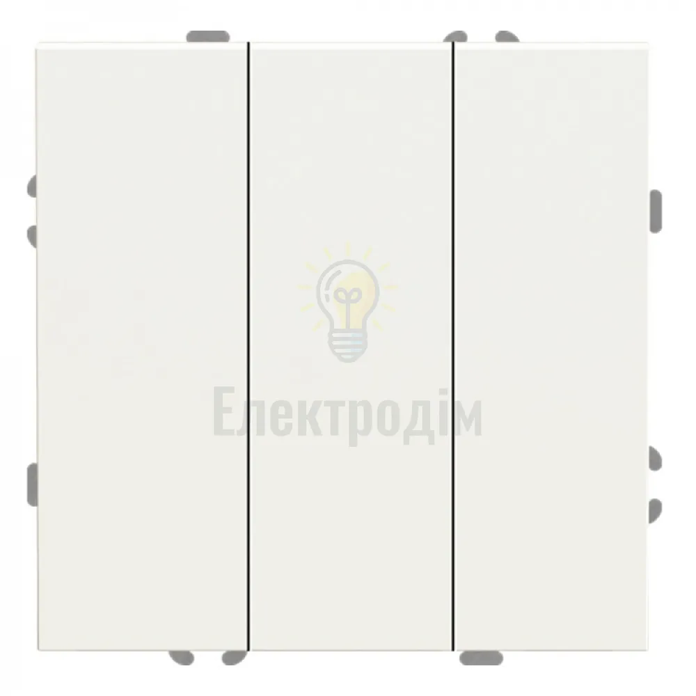 EV113-W вимикач 3-кл., механізм білий 10А Soft 80713  - фото 2