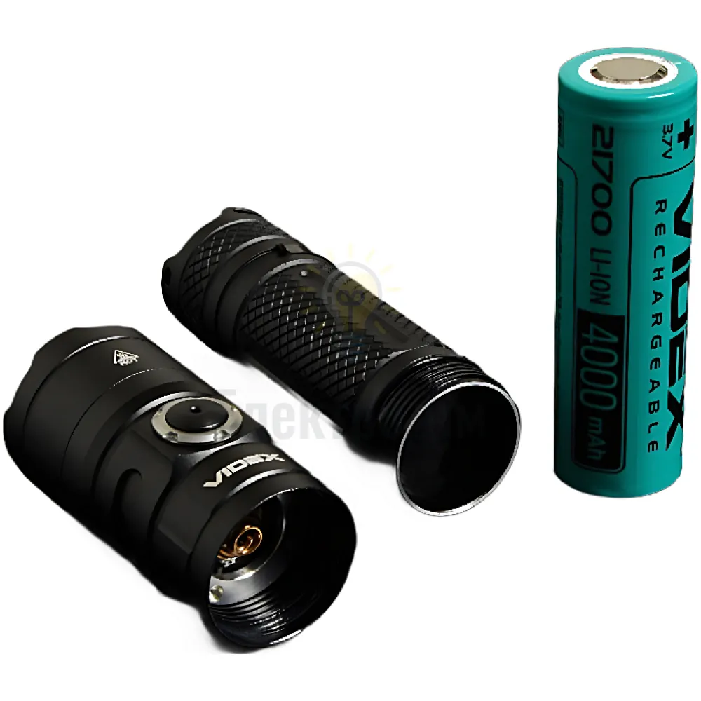 Портативный светодиодный фонарик VIDEX 4000Lm 6500K без знижки VLF-A406  - фото 1