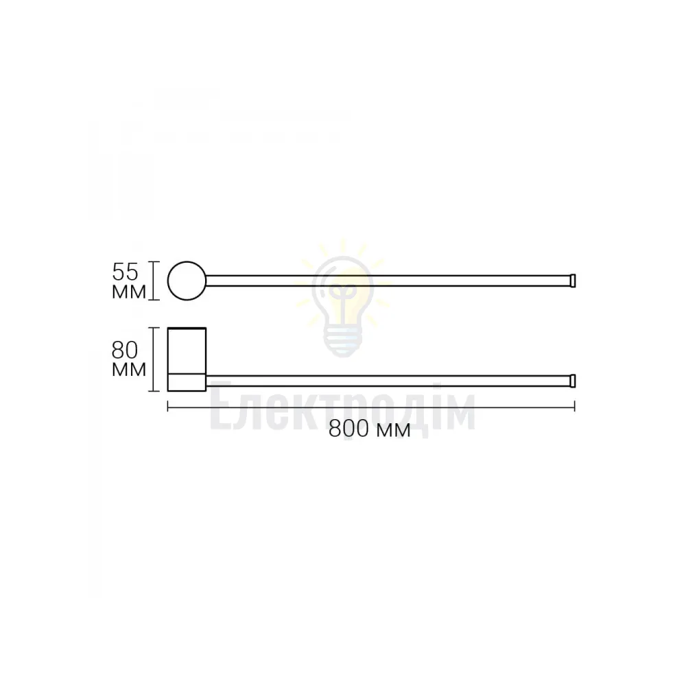 AL8140ARD 230V 6W, білий 240LM 4000К 600*80*55mm IP20 80641  - фото 2