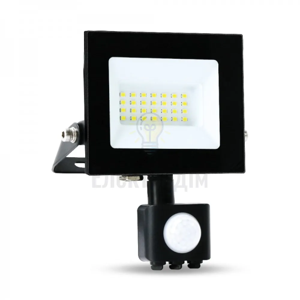 LL-2020ARD 20W з датчиком 1600Lm 6500K (145*126,5*71мм) чорний IP65 80022  - фото 2
