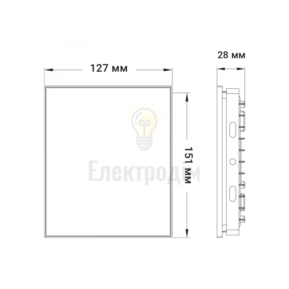LL-5050 50W 4000Lm 6500K (151*127*28мм) чорний IP65 LC 80482  - фото 1