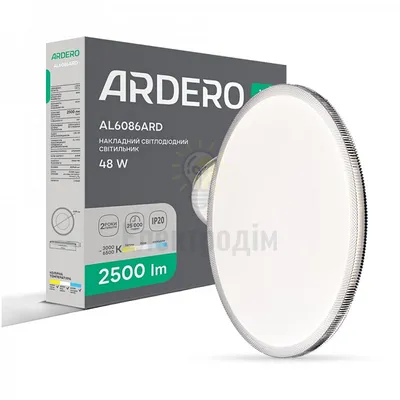 AL6086ARD 48W коло білий 2500Lm 3000K-6500K 375*375*65mm MODA 80490 — купити в Електродім