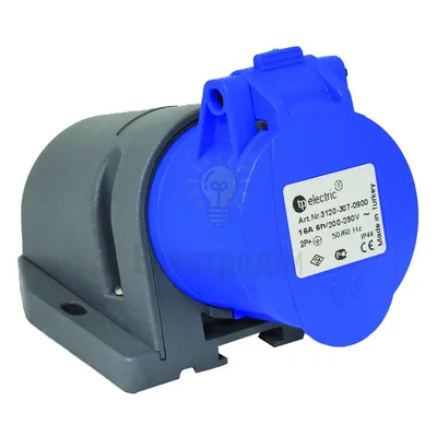Розетка (гніздо) стаціонарне Розетка силова настінна 32А/3 (2Р+РЕ) IP44, TP electric (3124-307-0900) 62-67-22 — купити в Електродім