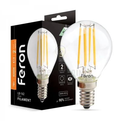 Світлодіодна лампа Filament LB-162  P45 230V 7W 700Lm  E14 4000K 40091 — купити в Електродім