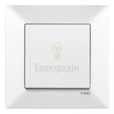 Вимикач 1-кл.  Viko Meridian Білий 90970001-WH — купити в Електродім