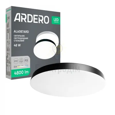 AL6087ARD 48W коло чорний 4800Lm 3000/4000/6500K 500*42mm TREND 80640 — купити в Електродім