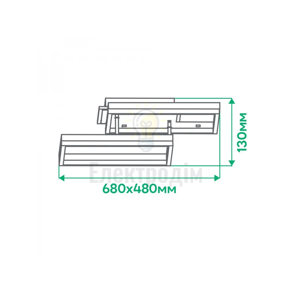 AL6172ARD 90W квадрат 6900Lm 3000K-6500K 680*480*130mm PROTEA 80080  - фото 4