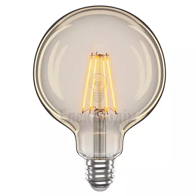 LED лампа VELMAX V-Filament-Amber-G125, 4W, E27, 2200K, 400Lm 21-47-17 — купити в Електродім